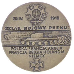 Medal, Szlak bojowy 10 pułku strzelców konnych w Łańcucie, 70mm