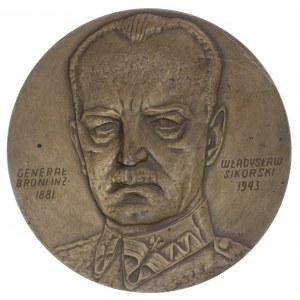 Medal, Generał Władysław Sikorski, 80mm, 1981