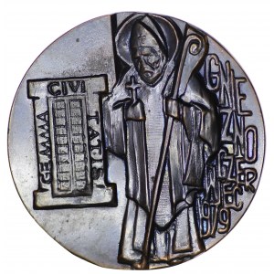 Medal z okazji wizyty papieża, Gniezno 1979, 98 mm, brąz