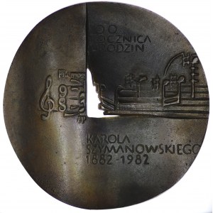 Medal, 100 rocznica urodzin Karola Szymanowskiego , brąz 95x93mm