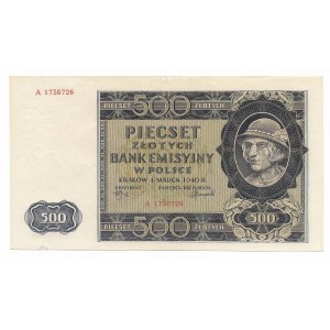 500 złotych 1940, seria A