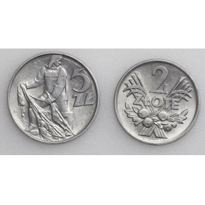 Zestaw 2 i 5 złotych 1974