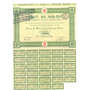 Francja, Credit du Sud -Est, 250 francs, 1928