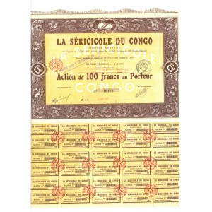 Francja, La Sericicole du Congo, 100 francs, 1927