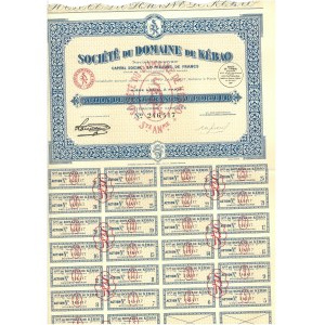 Francja, Societe du Domaine de Kebao, 100 francs, 1930