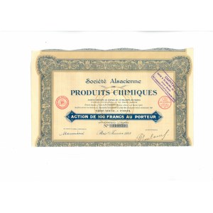 Francja, Societe Alsacienne de Produits Chimiques, 100 franc, 1928