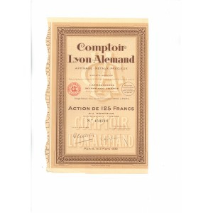 Francja, Comptior Lyon - Alemand, 125 francs, 1933