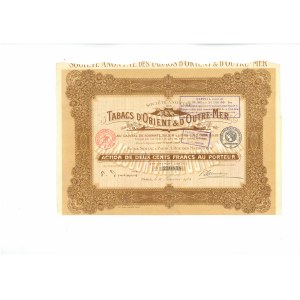 Francja, Societe Anonyme des Tabags d'Orient & d'Outre-Mer, 200 francs, 1924