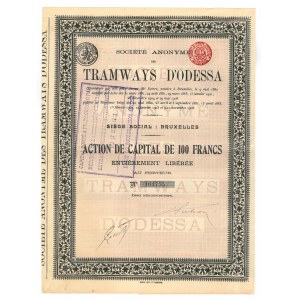 Belgia, Societe Anonyme des Tramways d'Odessa, 100 francs