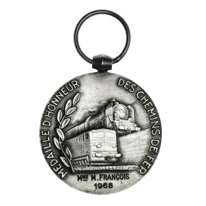 Francja, Medal Honor Kolei, 1968, srebro, I wersja