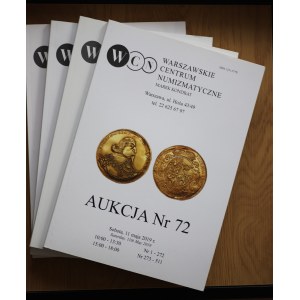 Zestaw katalogów aukcyjnych WCN - 4 sztuki (Aukcja 72,73,75,76)