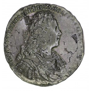 Rosja, Piotr II (1727–1730), rubel 1728, odmiana z orderem na piersi
