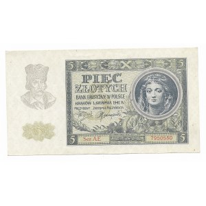 5 złotych 1941, seria AE