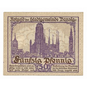 Wolne Miasto Gdańsk, 50 fenigów 1919