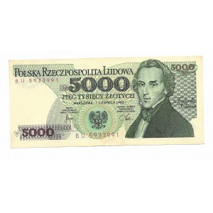 5000 złotych 1982, seria BU