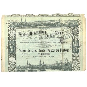 Francja, Societe Metallurgique de L'Oural-Volga, 500 franków, 1896