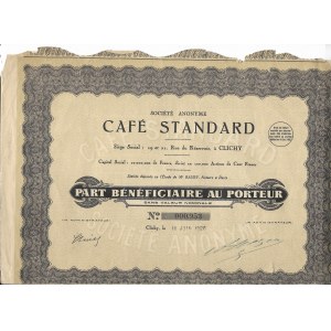 Francja, Societe Anonyme, CAFE STANDARD, 1926