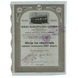 Kolej Elektryczna Łódzka, 600 złotych, 1929
