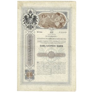 Galicja, Carl Ludwig-Bahn, Obligacja 4% na 400 Koron, 1902