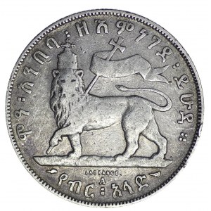 Etiopia, Menelik II, 1/2 Birr 1887-1889