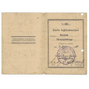 Karta legitymacyjna Związku Urzęd. miejskich miasta Bydgoszczy - 1927