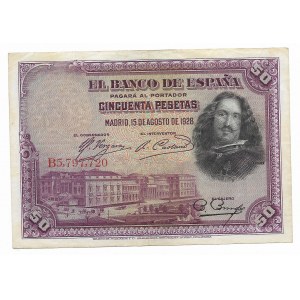 Hiszpania, 50 Pesetas 1928