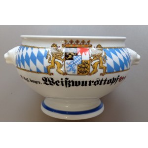 Mała porcelanowa waza bez pokrywki z niemieckim zdobieniem - Seltmann Weiden