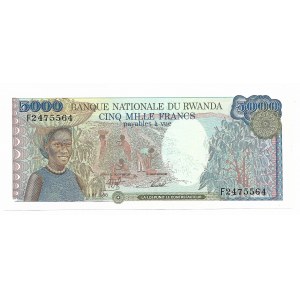 Rwanda, 5000 Franków 1988