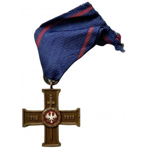 Greater Poland Insurgent Cross with ribbon PRL 1918-1919.