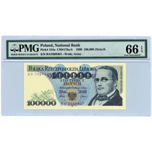 100.000 złotych 1990 - seria BA - PMG 66 EPQ