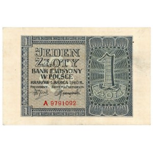 1 złoty 1940 seria A