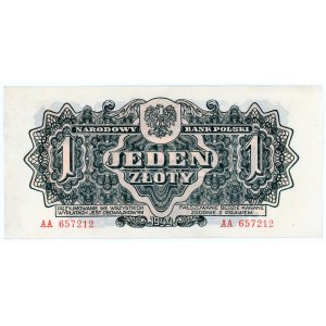 1 złoty 1944 - seria AA - obowiązkowym