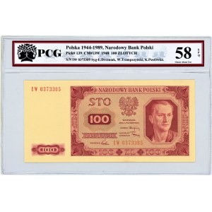 100 złotych 1948 - seria IW - PCG 58 EPQ