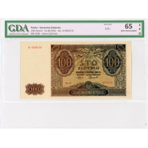 100 złotych 1941 - seria D - GDA 65 EPQ