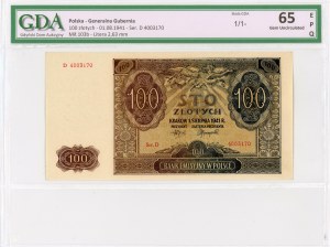 100 złotych 1941 - seria D - GDa 65 EPQ