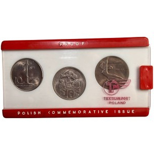Sada 3 x 10 zlatých 1965 - vo vyhradenom puzdre - TEXTILIMPORT Poľsko