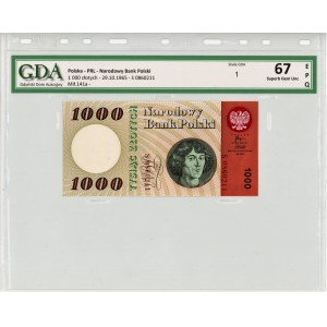 1000 Zloty 1965 - Serie S - GDA 67 EPQ