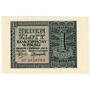 1 złoty 1941 - ostatnia seria BF