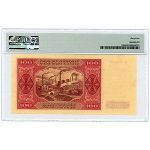 100 zlotých 1948 - vzácna jednotlivá séria G - PMG 64