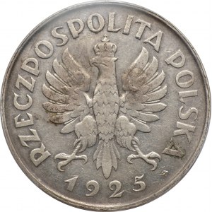 II RP - 5 złotych 1925 Konstytucja 81 perełek - PCGS XF Detail