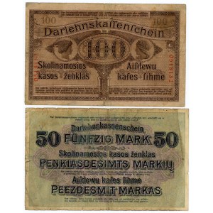 KOWNO - Satz zu 50 und 100 Mark 1918