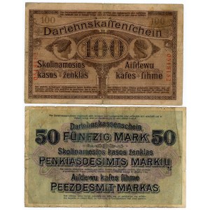 KOWNO - zestaw 50 i 100 Marek 1918