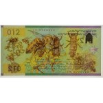 PWPW Polimerowy banknot testowy - Pszczoła Miodna 012 - numeracja zerowa JK 0000000 - GDA 67 EPQ