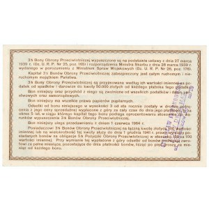 3% Air Defense Voucher - 20 zloty 1939