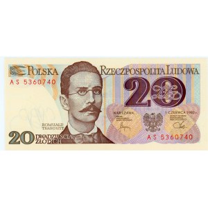 20 złotych 1982 - seria AS - 2 sztuki