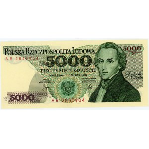 5000 złotych 1982 - RZADKA seria AR
