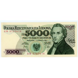 5000 złotych 1982 - seria BW