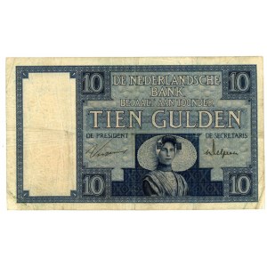 HOLANDSKO - 10 guldenov 1929