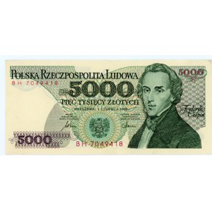 5000 złotych 1986 - seria BH