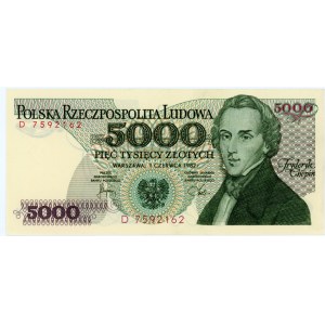 5000 zloty 1982 - D series